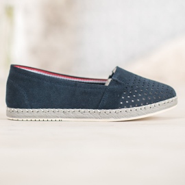 Goodin Ballerina in pelle traforata blu 1