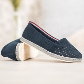 Goodin Ballerina in pelle traforata blu 2