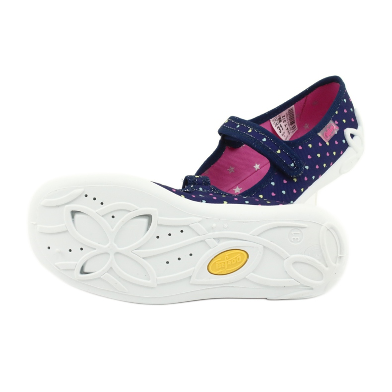 Scarpe per bambini Befado 114Y372 cuori blu navy blu rosa giallo 5