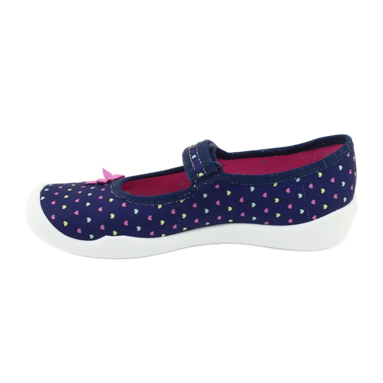 Scarpe per bambini Befado 114Y372 cuori blu navy blu rosa giallo 2