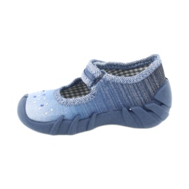 Scarpe per bambini Befado con zirconi 109P186 blu grigio 2