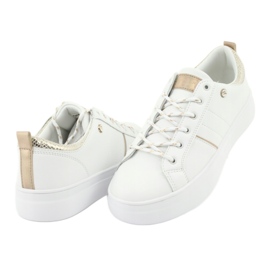 Sneakers sportive bianche American Club RH09 bianco giallo 4
