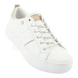 Sneakers sportive bianche American Club RH09 bianco giallo 2