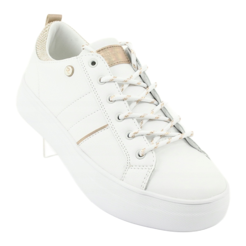 Sneakers sportive bianche American Club RH09 bianco giallo 2
