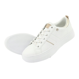 Sneakers sportive bianche American Club RH09 bianco giallo 5
