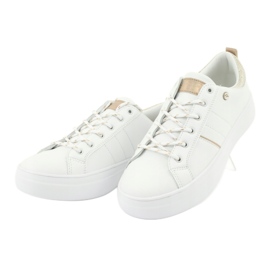 Sneakers sportive bianche American Club RH09 bianca giallo 3