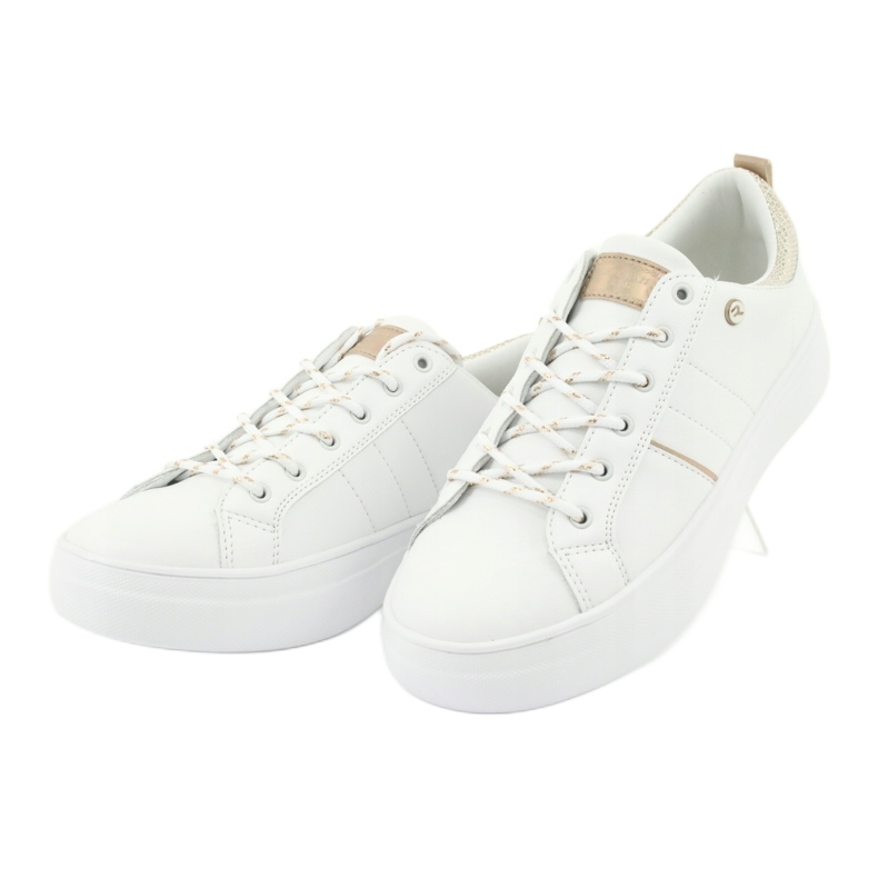 Sneakers sportive bianche American Club RH09 bianca giallo 3