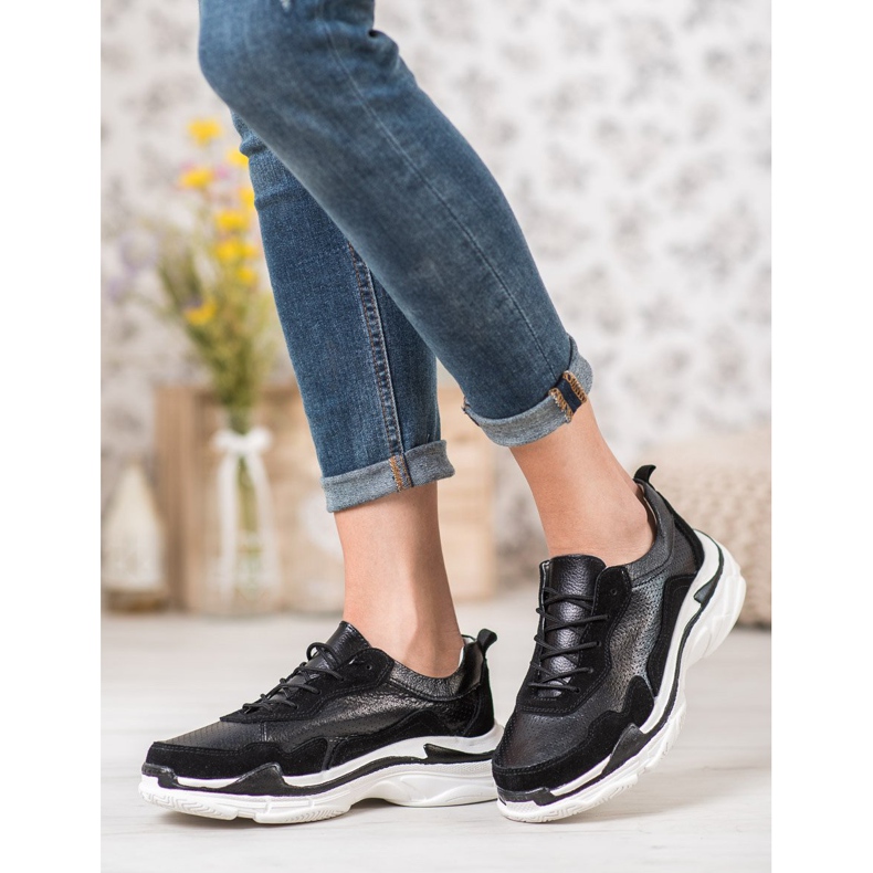 Goodin Sneakers in pelle nera nero 2