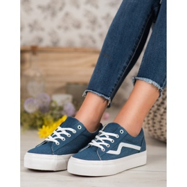 Kylie Sneakers in denim alla moda blu 1