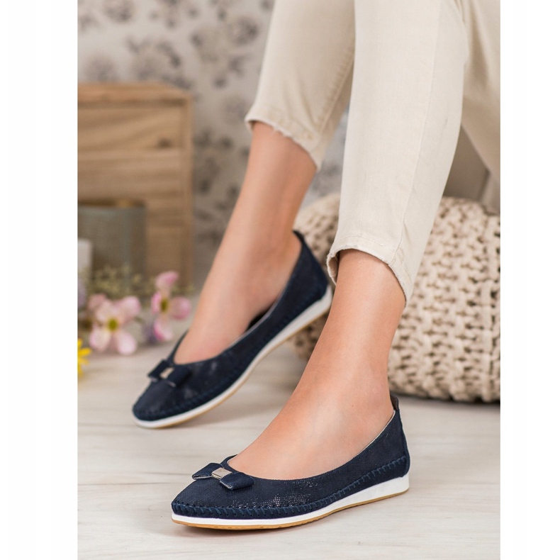 Ballerine Con Fiocco VINCEZA blu navy 1