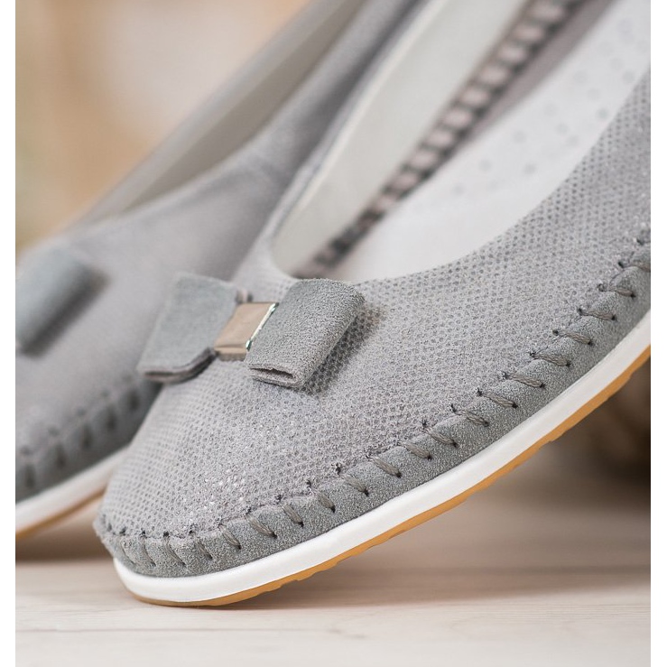Ballerine Con Fiocco VINCEZA grigio 2