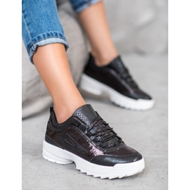 SHELOVET Sneakers Con Paillettes nero 1
