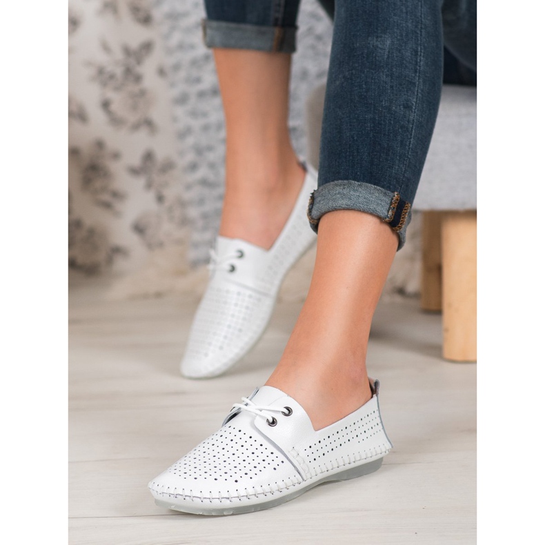 VINCEZA sneakers in pelle bianca 1