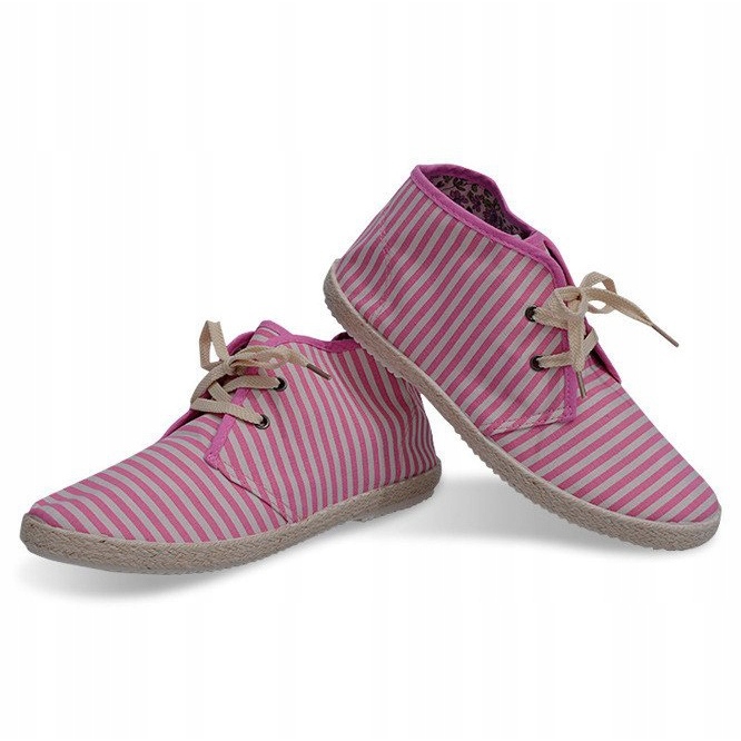 Stivali Sneakers Suola Paglia 2607 Rosa 1