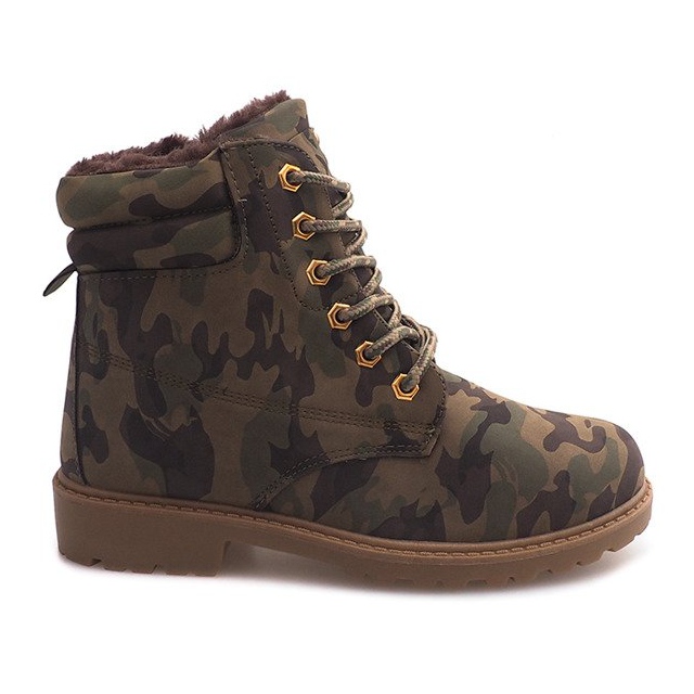 Stivali isolati in legno Camo BED08 Verde 1