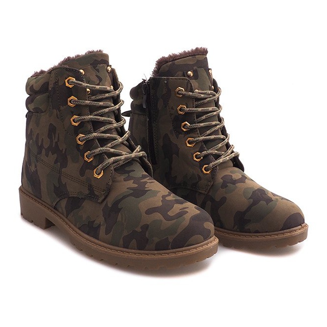 Stivali isolati in legno Camo BED08 Verde 2