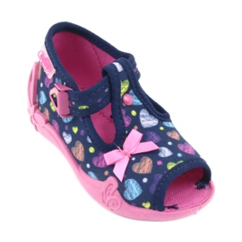 Scarpe per bambini Befado 213P118 blu navy rosa multicolore 2