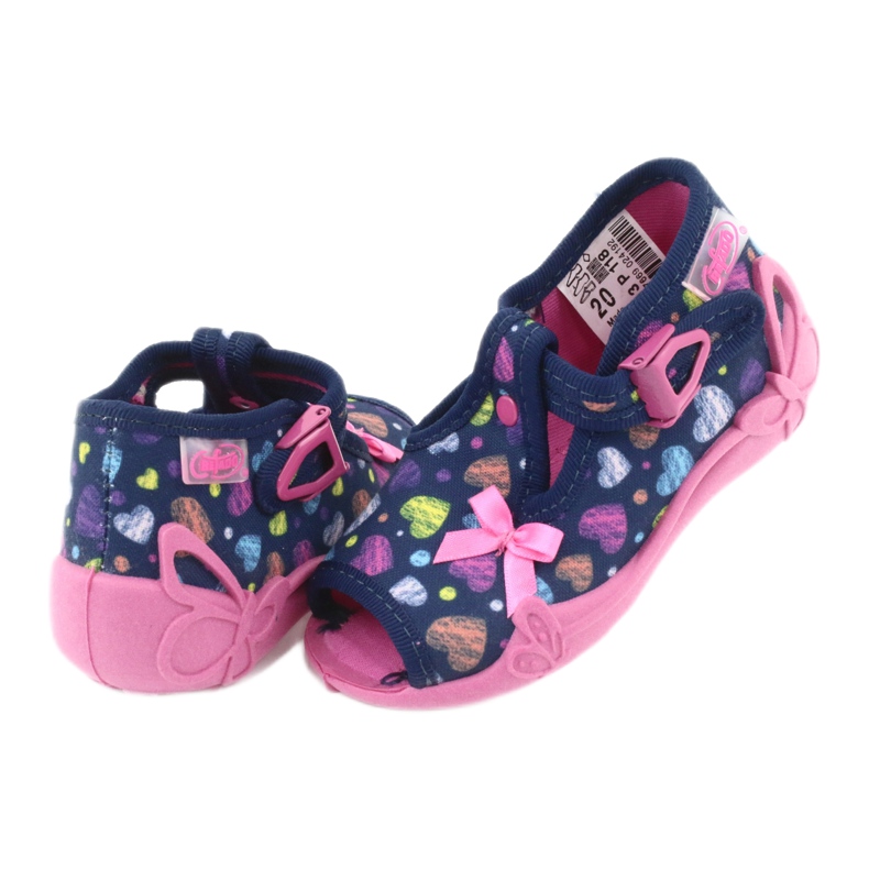 Scarpe per bambini Befado 213P118 blu navy blu arancia rosa giallo 4