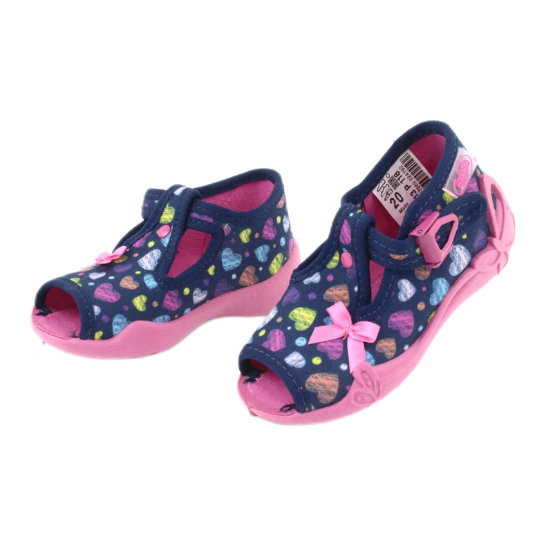 Scarpe per bambini Befado 213P118 blu navy blu arancia rosa giallo 3
