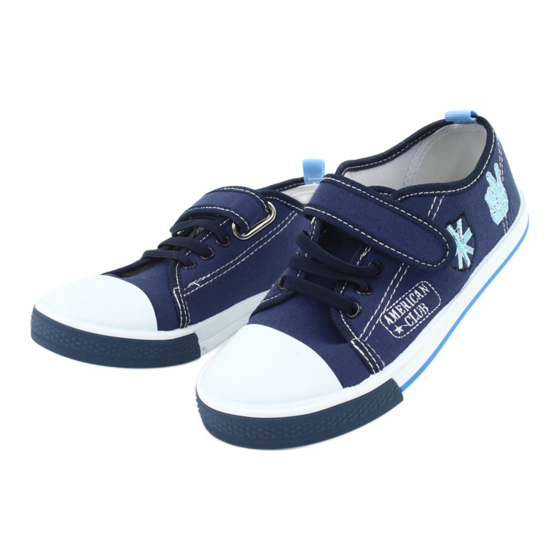 Sneaker American Club TEN10 con velcro blu navy blu 3