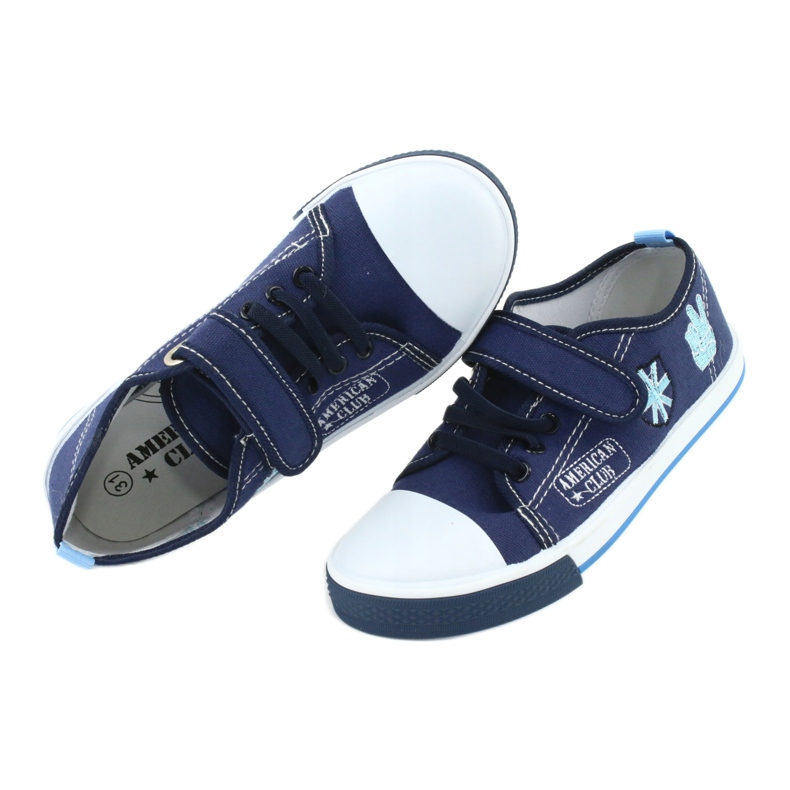 Sneaker American Club TEN10 con velcro blu navy blu 5