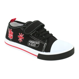 Sneaker American Club TEN10 con velcro nero rosso 1