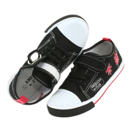 Sneaker American Club TEN10 con velcro nero rosso 4