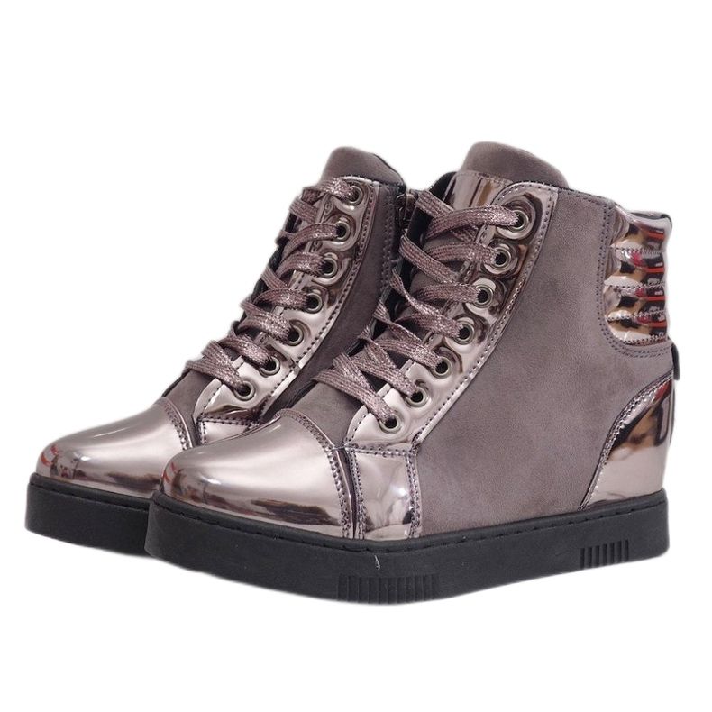 Sneakers Scamosciate Laccate Grigie TL-57 grigio 1