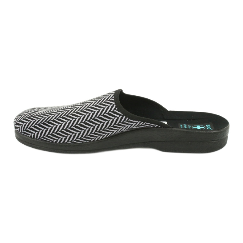 Pantofole ciabatte da uomo Adanex 25147 a spina di pesce nero grigio 2