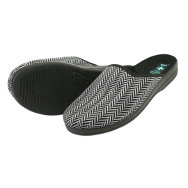 Pantofole ciabatte da uomo Adanex 25147 a spina di pesce nero grigio 4