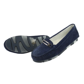 Mocassino in pelle scamosciata Filippo DP 1202 blu 5