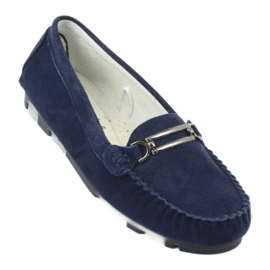 Mocassino in pelle scamosciata Filippo DP 1202 blu 1
