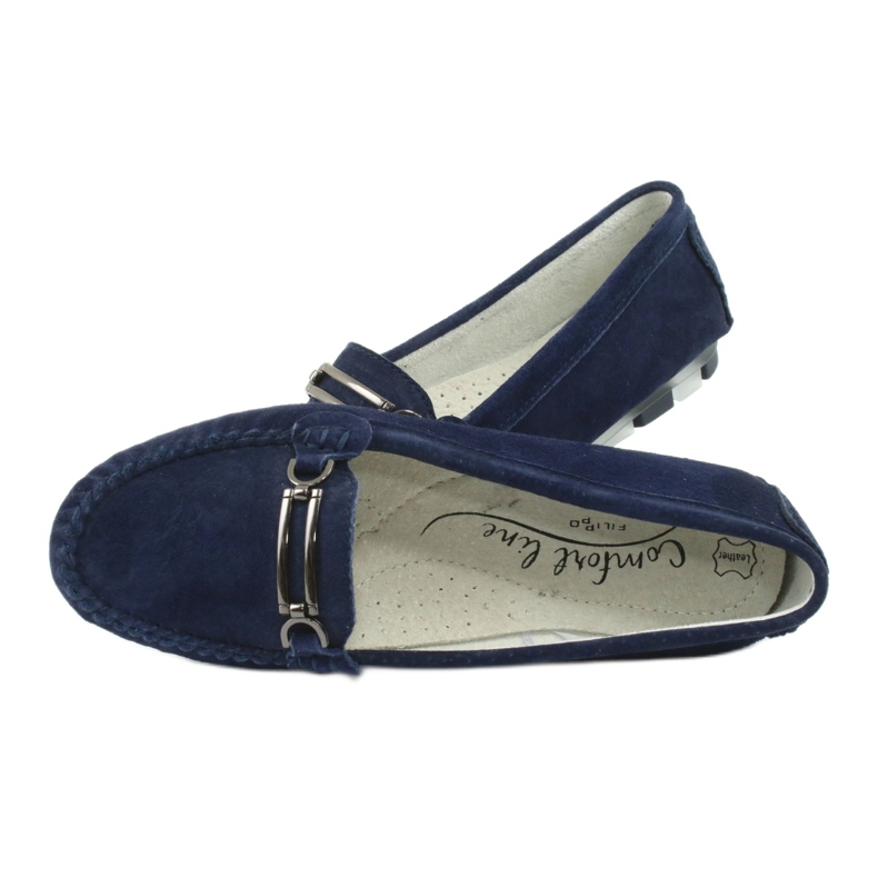 Mocassino in pelle scamosciata Filippo DP 1202 blu 6