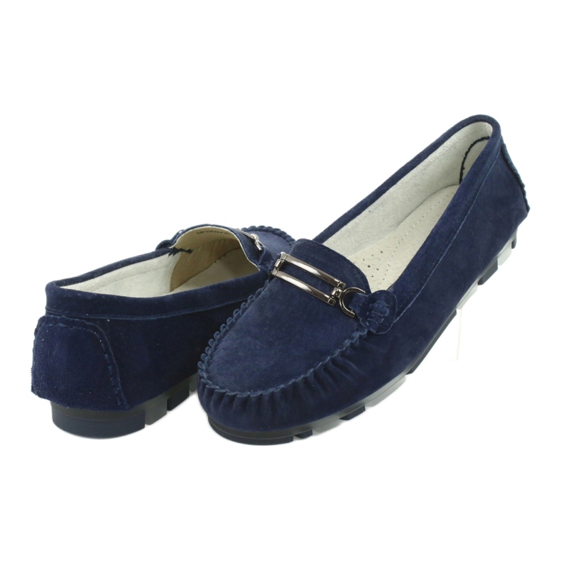 Mocassino in pelle scamosciata Filippo DP 1202 blu 4