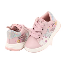 American Club GC15 scarpe sportive da stella per ragazze rosa grigio 4