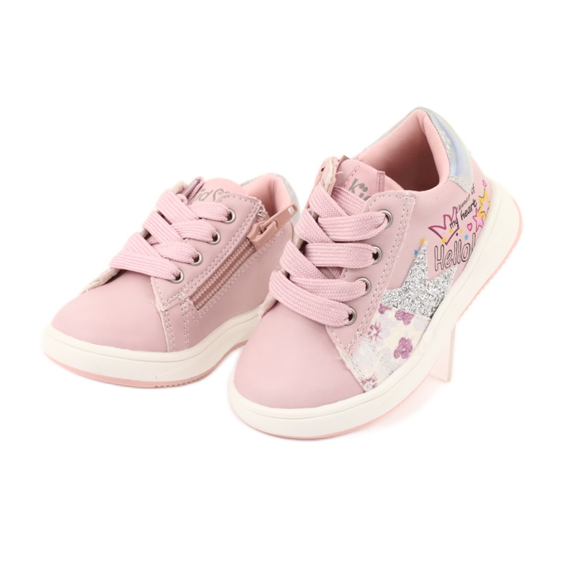 American Club GC15 scarpe sportive da stella per ragazze rosa grigio 3