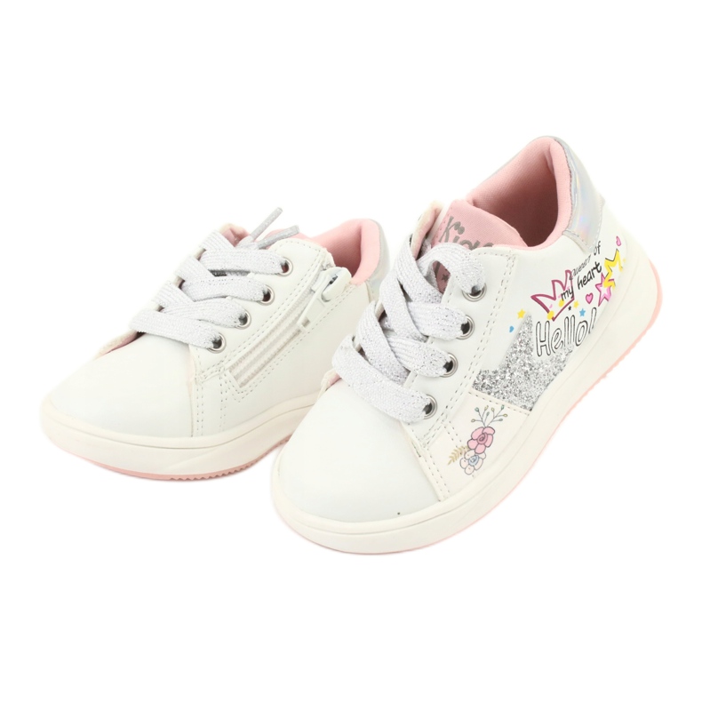 American Club Scarpe sportive per ragazze con una stella GC15 White bianco 3
