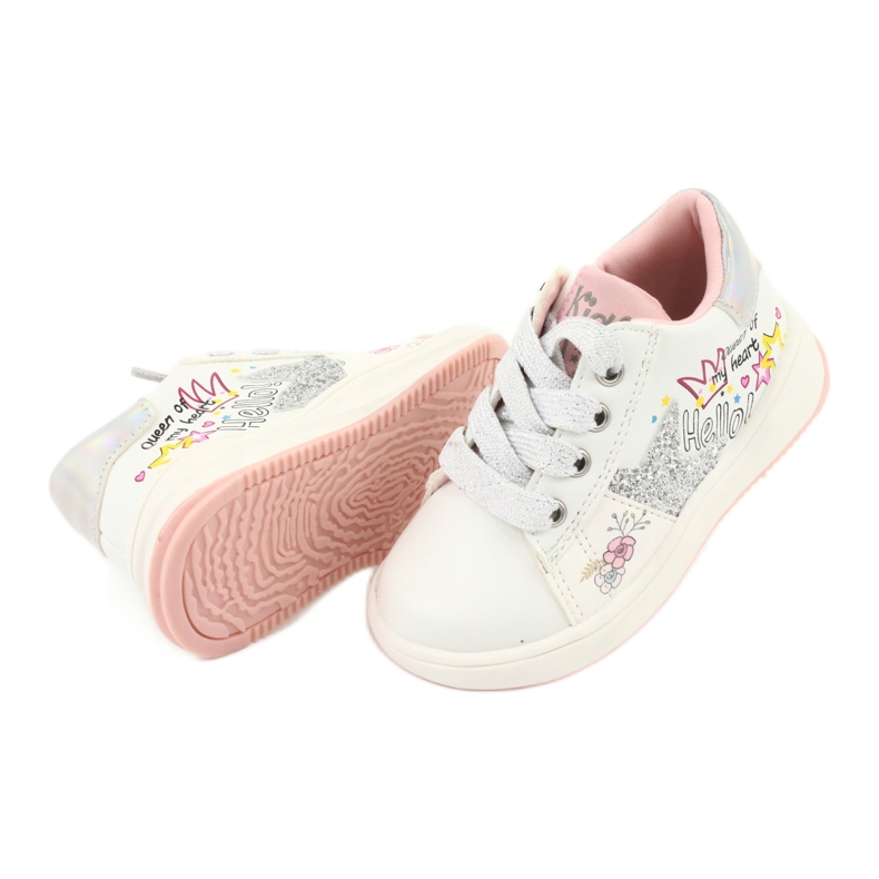 American Club Scarpe sportive per ragazze con una stella GC15 White bianco 5