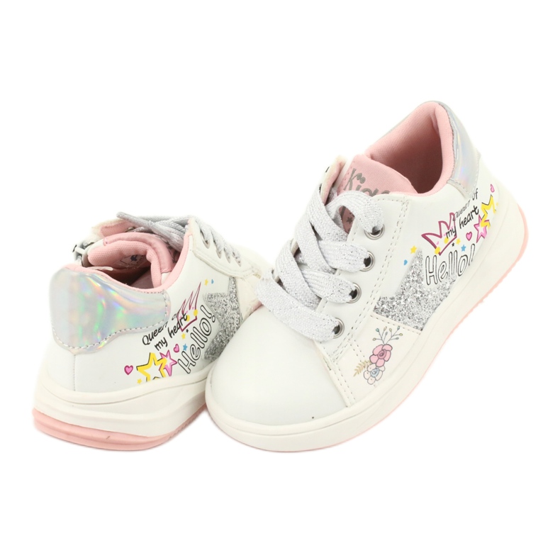American Club Scarpe sportive per ragazze con una stella GC15 White bianco 4