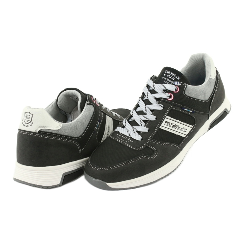 Scarpe sportive da uomo ADI American Club RH01 nero grigio 4