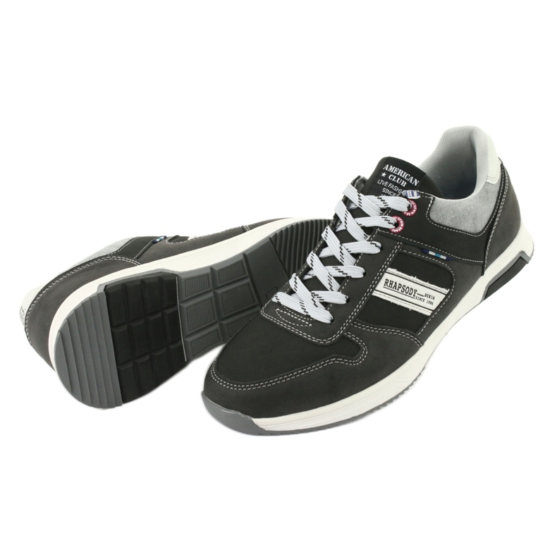 Scarpe sportive da uomo ADI American Club RH01 nero grigio 5