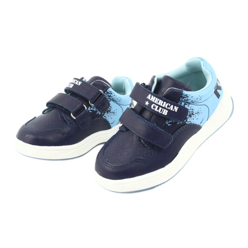 Scarpe sportive American Club GC18 Velcro blu navy blu 3