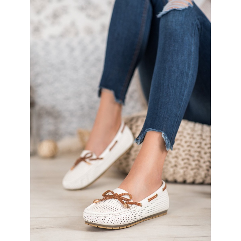 Kylie Mocassini comodi bianca 1