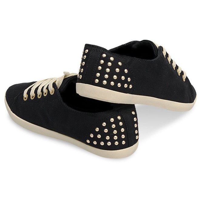 Sneakers In Tessuto Con Borchie VB67 Nero 1