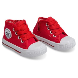 Sneakers alte per bambini Y1309 rosse rosso 1