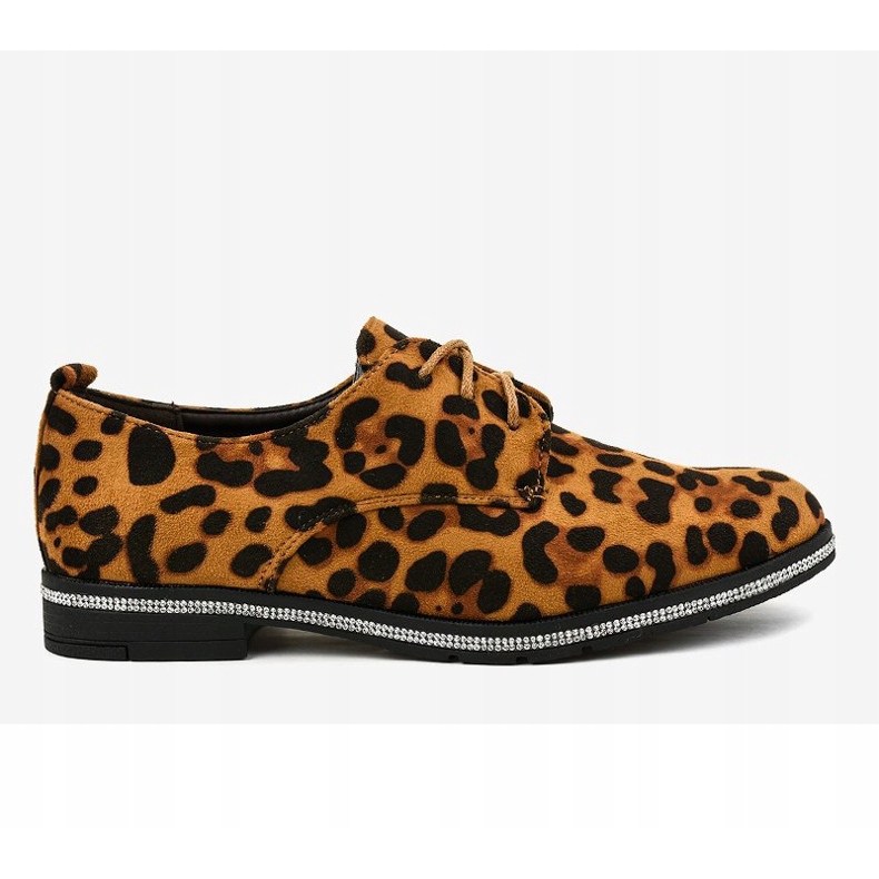 Scarpe jazz nere, camoscio leopardato C-7222 nero multicolore 2