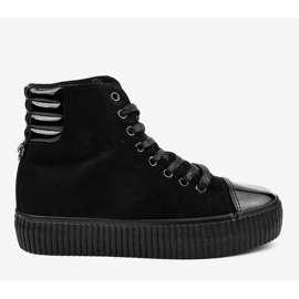 Sneakers nere sulla piattaforma femminile TL-53 nero 2