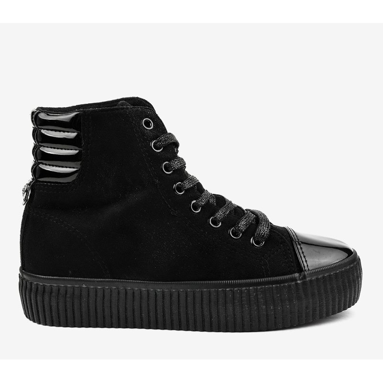 Sneakers nere sulla piattaforma femminile TL-53 nero 2
