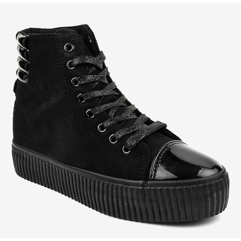 Sneakers nere sulla piattaforma femminile TL-53 nero 1
