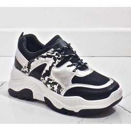 Scarpe sportive nere A88-56 serpente nero grigio 1